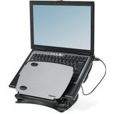 Fellowes Laptopstandaard voor notebooks tot 17 inch (43,18 cm) - in hoogte verstelbaar, helling tot 65 graden verstelbaar - geïntegreerde sjabloonhouder en USB-poorten