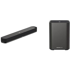 Sennheiser AMBEO Soundbar Mini: Meeslepende 3D-audio voor tv, films en muziek, flexibele connectiviteit & SENNHEISER AMBEO Sub: 3D surround sound, diepe bas tot 27 Hz, 8"" subwoofer, 350W versterker