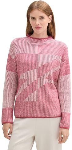 TOM TAILOR - Trui - Rosé - Knitwear - Lange Mouw