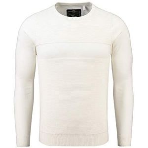 KEY LARGO Robbie ronde trui voor heren, offwhite (1001), XL