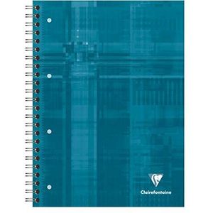 Clairefontaine 8211C - Set van 5 Bind'O Block Spiraalschriften - A4+ 22,5x29,7cm - 160 uitscheurbare geperforeerde ingelijste grote ruiten pagina's -90g wit papier -Harde Kaft -willekeurige kleuren