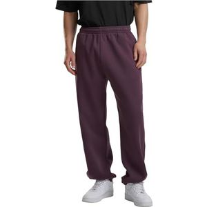 Urban Classics Heren sportbroek fluffy sweatpants, casual sportbroek voor mannen, losse pasvorm, maten S-5XL, plumpurple, XL