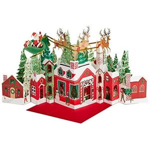 Hallmark Paper Wonder Pop Up Jumbo kerstkaart - kerstman en slee scène ontwerp, 25575528, meerkleurig