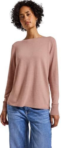 STREET ONE - Gebreide Trui - Faded Rose - Met Boothals