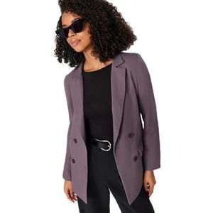 Trendyol Recht blazerjack voor dames, lange mouwen, regular blazerjack, dark grey, 38