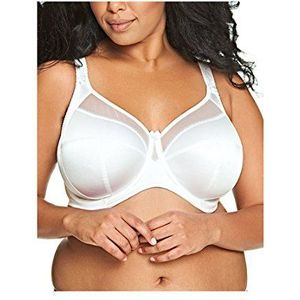 GODDESS Women's Plus Size Keira Underwire Banded Bra, White, 38J