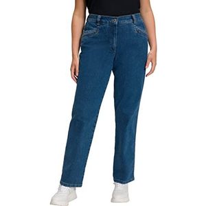 Ulla Popken Dames Stretchjeans Mony K Straight Jeans, Blauw (Blauw Denim 62939392), 58W x 29L