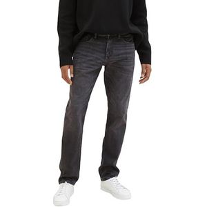 TOM TAILOR Josh Regular Slim Jeans voor heren, 10250 - Gebruikte Dark Stone Black Denim, 38W x 32L