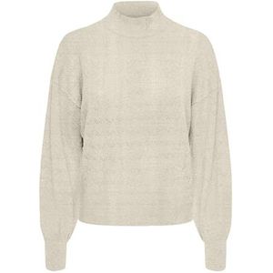 ONLY Onlandria Ls Loose Highneck Cc KNT Pullover voor dames, Whitecap Gray/Detail: melange, XS