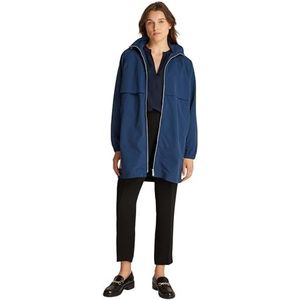 Tommy Hilfiger Dames LANGE NYLON WAISTED WINDBREAKER WW0WW44344 Parka jas, blauw, 3XL, Blauw (avondlucht), 3XL grote maten