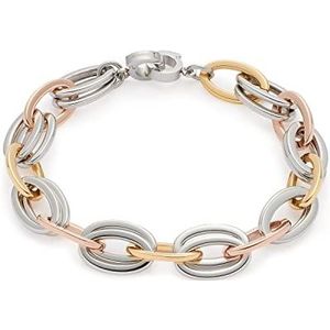 Jewels by Leonardo 018118 Bedelarmbanden voor dames, roestvrij staal, 19,5cm, Roestvrij staal, Geen edelsteen