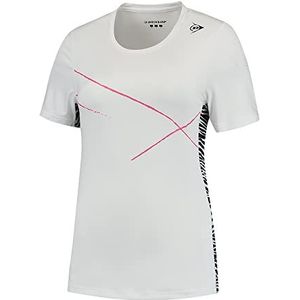 Dunlop Game Tee 1 tennisshirt voor dames, wit, L, wit, L