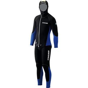 Cressi Heren Medas 5mm Tweedelige Neopreen Wetsuit Jacket Longjohn - Zwart/Blauw, Klein