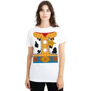 mandarin creative ltd Toy Story Woody kostuum dames T-shirt, wit, groot, Wit, L