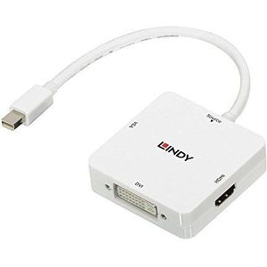 LINDY Mini DisplayPort 1.2 naar HDMI 2.0 Actieve Adapter Converter - Wit