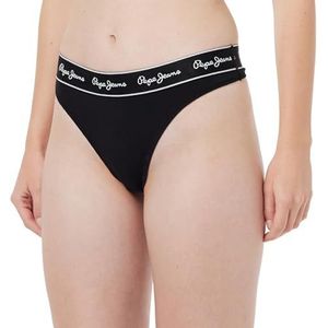 Pepe Jeans Dames Pepe Thong Bikini Stijl Ondergoed, Zwart, XL, Zwart, XL