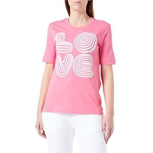 Love Moschino Dames Regular Fit Short-Sleeved T-Shirt, Fuchsia, 38, fuchsia, 38