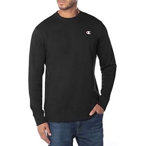 Champion Heren Reverse Weave Crew-S Left Chest C Sweatshirt, zwart, L