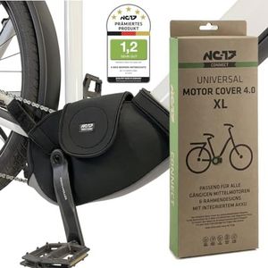 NC-17 Neopreen cover, motorbescherming, Connect E-bike motor beschermhoes 4,0 l | afdekking, motorhoes voor e-bikes met middenmotor en geïntegreerde accu | model 2023, zwart, L