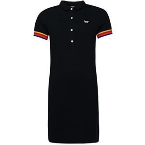 Superdry Dress Vintage Stripe Polo Dress Eclipse Navy 36 Dames, blauw (Eclipse Navy), 34