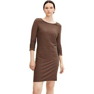 TOM TAILOR Denim Dames Jurk met strepen 1033612, 30606 - Grey Amber Structure Stripe, XS