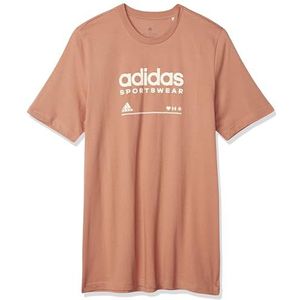 adidas H49668 M Lounge Tee T-shirt voor heren, Clay Strata, maat L, Clay Strata, L