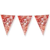 PD-Party 7031036 Feest Bunting | Elegant - 40th, Rood, Folie Bunting, Wedding Anniversary, Feest Decoraties Vlaggen, 1000cm Lengte x 30cm Breedte x 0.1cm Hoogte