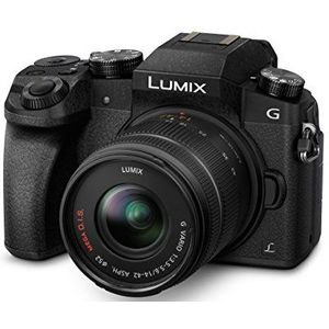 Panasonic Dmc-Lumix Systeemcamera (16 Megapixel, 4K Video, 7,5 Cm (3 Inch) Touchscreen, Wifi), Dmc-G70 Met Lens H-Fs14042, Zwart