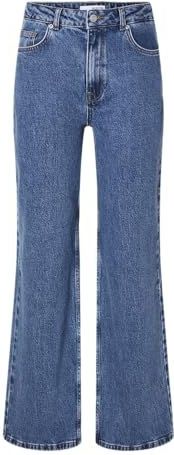 Selected Alice Wide Leg Long Wing Hoogzittende Jeans