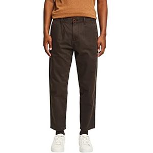 ESPRIT Broek met verkorte pijpen, donkerbruin, 32W x 32L