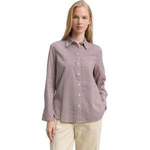 TOM TAILOR Damesblouse, 38406 - Rood Geometrisch Minimalistisch Ontwerp, 36