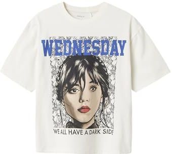 Nkfakara Wednesday Ss Nreg Top Box Sky, cloud dancer, 122-128