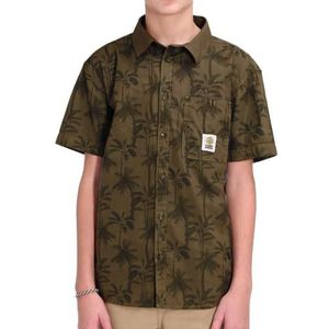 Teddy Smith C- Hook MC Jr hemd voor jongens, Kaki Beluga, 8 Jaren