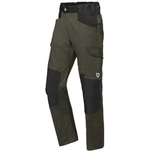 BP 1826-033-7332-35/36s stofmix met stretch werkbroek voor mannen, hogere taille op de rug, 70% katoen/28% polyester/2% elastaan, olijf/zwart, 35/36S maat