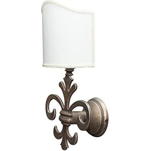 Biscottini wandlamp voor binnen, vintage stijl, 39 x 18 x 22 cm, wandlamp van antiek messing, vintage wandlamp