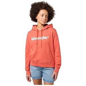 Wrangler Regular hoodie met capuchon voor dames, Burnt Sienna, XS