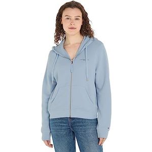 Tommy Hilfiger Dames 1985 hoodie met ritssluiting, Blauw (Breezy Blue), XXS