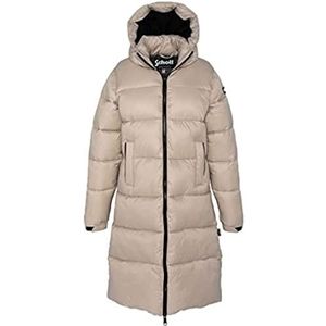 Schott NYC BELSTAR2WRS donsjack met capuchon, lang, voor dames, Schott, beige, XS voor volwassenen