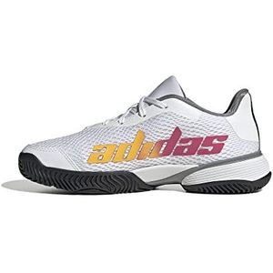 adidas Barricade K uniseks-kind tennisschoenen Tennis,Ftwr White Solar Gold Lucid Fuchsia,37 1/3 EU