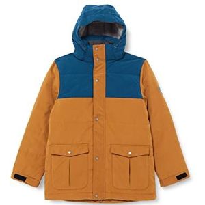 McKINLEY Unisex Kids Kay Jacket, Brown/Blue Petrol, 152