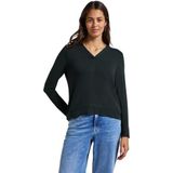 Street One - Dames Shirt - Groen - V-hals