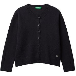 United Colors of Benetton Maglia Coreana M/L 126wc500x Cardigan, Blauw, 130 cm Meisjes en Meisjes, Blauw, 130 cm