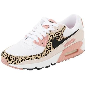 Nike Wmns Air Max 90, damessneakers, Wit Zwart Limo Rood Rostrosa, 38.5 EU