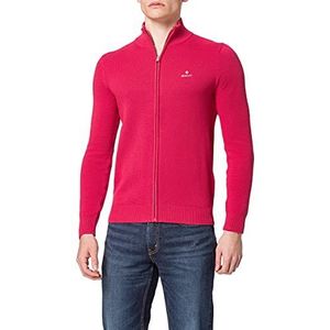 GANT Heren Cotton Pique Zip Cardigan Pullover, cardinal red, 5XL