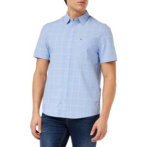 Tommy Jeans Casual overhemden voor heren, Matig Blauw, XXS
