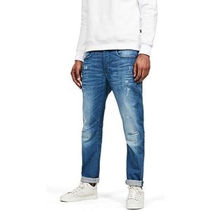 G-STAR RAW D-STAQ 3D Tapered Straight Jeans voor heren, blauw (Medium Vintage Aged Ripped 9880-a367), 29W x 32L