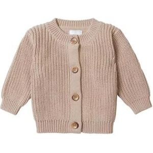 Noppies Blaine Cardigan voor jongens, met lange mouwen, Warm taupe - N179, 68 cm