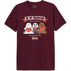 We Bare Bears T-shirt voor heren, Zwart, 3XL