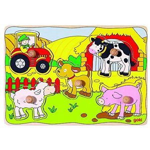 GOKI - On the farm, Lift out puzzle - (57589)