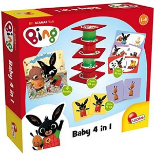 LISCIANI - BING BABY 4 IN 1 - Educatief Spel voor Kinderen - Puzzels, Memo en Vormenspel - Ontwikkeling van Logica en Geheugen - Voor Kinderen van 2 tot 5 Jaar - Speels Leren - Hoogwaardige Kwaliteit